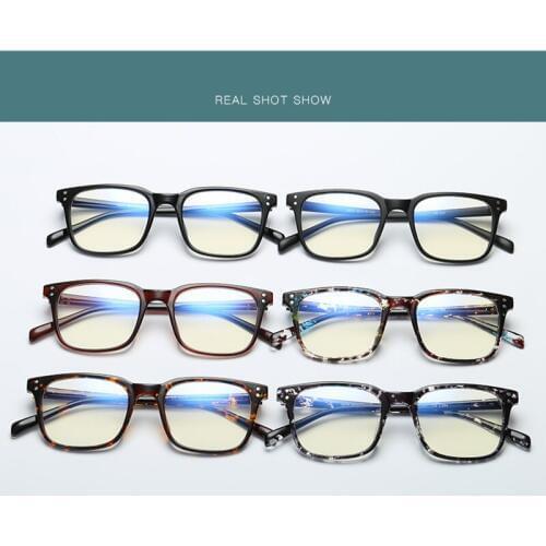 2018 New Popular Computer Glasses Frame Women Men Anti-blue Radiation Protection Flat Mirror Square Myopia Frame Read Eyeglasses