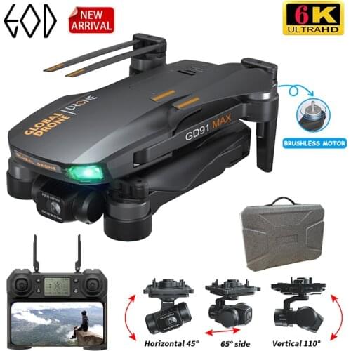 2021 New GPS Drone Profesional 6K HD Camera 3-Axis Gimbal Anti-Shake Aerial Photography Brushless Foldable Triaxial RC Dron
