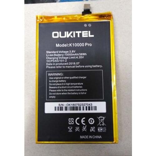 Combination of the battery original Oukitel K10000 Pro phone battery 10000mah for Oukitel K10000 Pro Phone 5.5"FHD