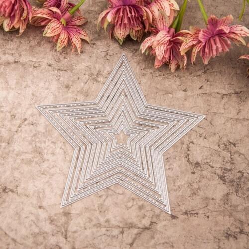 Pentagram Metal Cutting Dies for DIY Scrapbooking Album Paper Cards Decorative Crafts Embossing Die Cuts