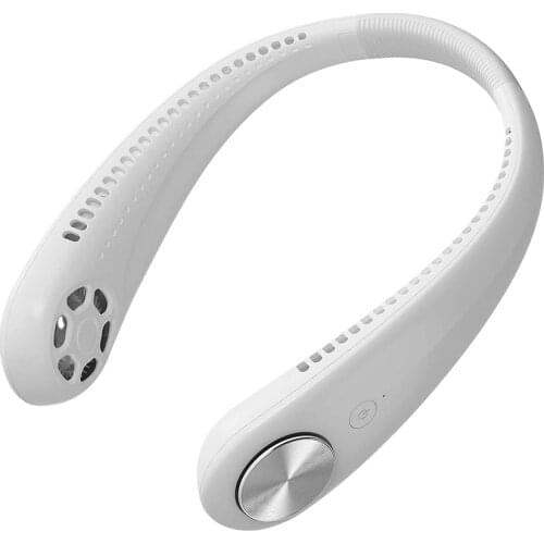 360° Cooling Neck Hanging Fan USB Rechargeable Bladeless Twin-Turbine Cooling Fan Portable Personal Air Cooler For Home Office