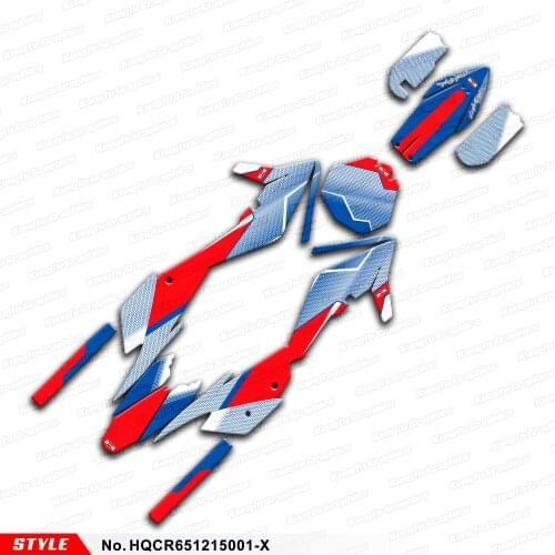 Aftermarket Kids Dirt Bike Stickers MX Graphic Kit for CR65 2012 2013 2014 2015, Style No.HQCR651215001-X