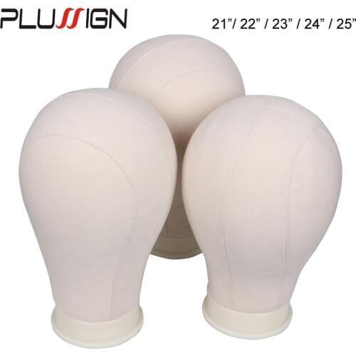 Professional Wig Stand Holder Wig Block Head Canvas Head Without Stand 21-25 Inch 5 Size Can choose