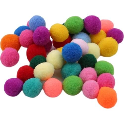 Assorted Color Round Pompom Soft Balls For DIY Kids Toys Wedding Artical Flower Accessories