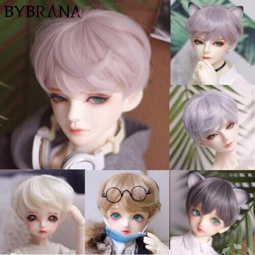Bybrana BJD Doll High TemperatureFiber Wig Short Hair 1/3 1/4 1/6 1/8