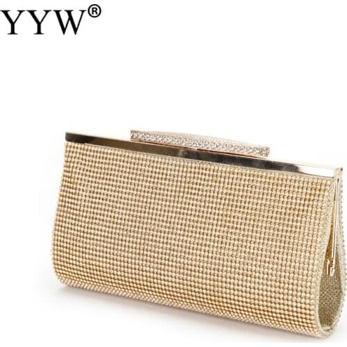Rhinestone Dumplings Clutch Bag For Women 2020 Gold Silver Clutches With Chain Handbags Shoulder Bags Female Luxury Sac A Main