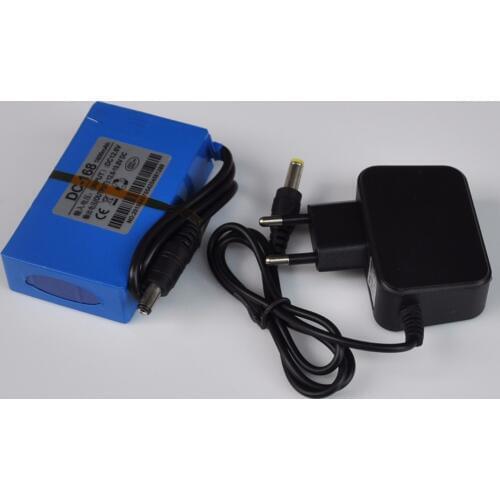 UNITEK 12V rechargeable lithium ion battery Pack 1800mah polymer lithium cell + charger for CCTV camera system UPS Backup power