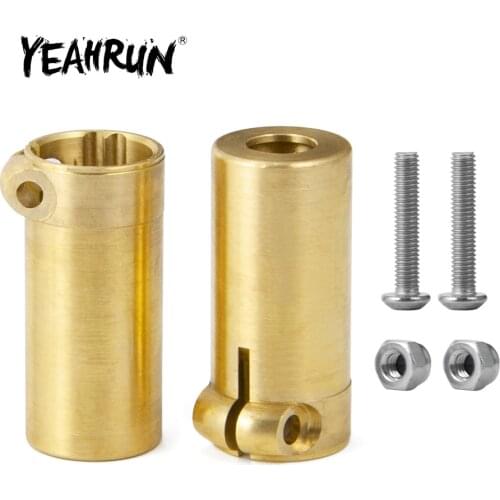 YEAHRUN 2pcs Golden Rear Axle Adapters Counterweight for AXIAL SCX10 II AX90046 1/10 RC Crawler