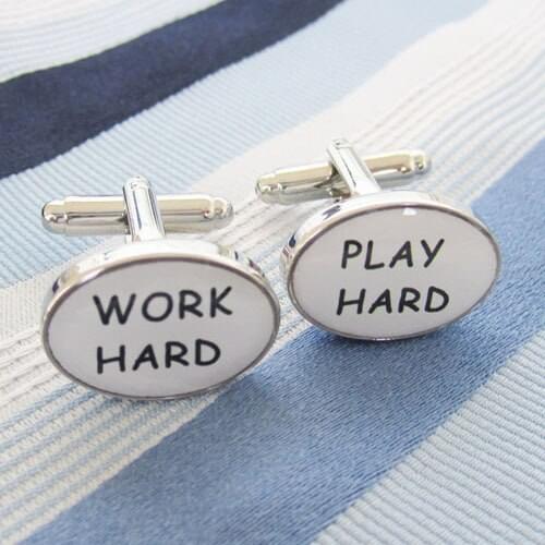 Work Hard Cufflink 15 Pairs Wholesale Free Shipping