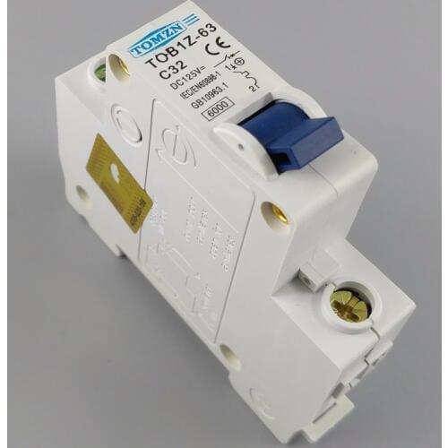 1P 32A DC 125V Circuit breaker MCB C curve