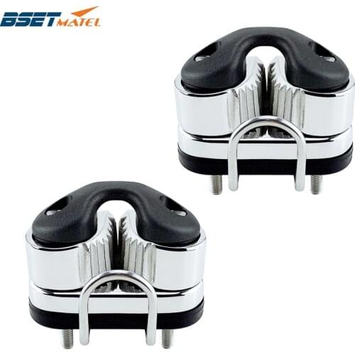 2PCS Stainless Steel 316 Ball Bearing Cam Cleat Pilates Equipment Marine Boat Fast Entry Rope Wire Fairlead Sailing Accessories