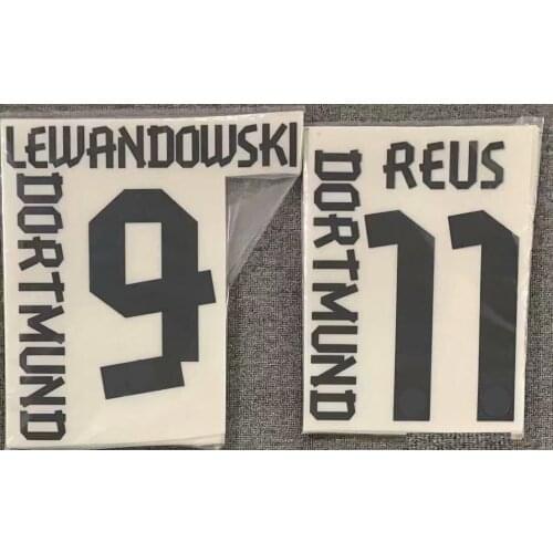 2012-2013 Lewandowski Nameset Reus Printing Patches for Clothing Soccer Badge