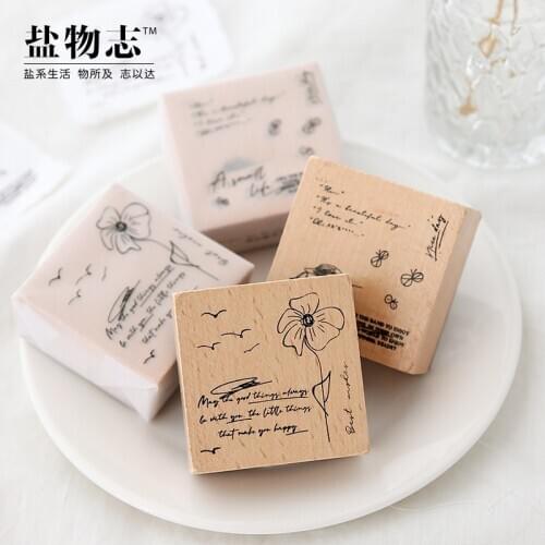 4PCS/LOT fngertips series stamp DIY wooden rubber stamps for scrapbooking stationery scrapbooking standard stamp