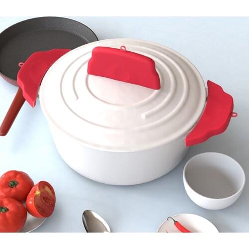 8pcs/set Non-Slip Silicone Handle Holder Potholder Skillet Grip Sleeve Cover Pots Pans Handle Parts Kitchen Accessories Cookware