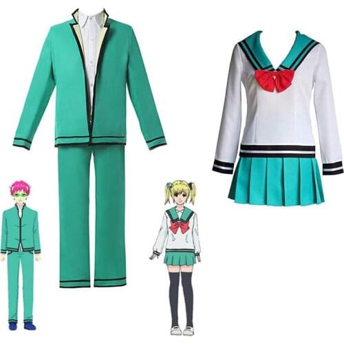 Anime The Disastrous Life Of Saiki K Cosplay Costume Teruhashi Kokomi JK Sailor Suit Top Pants Skirt Japanese School Uniform Set