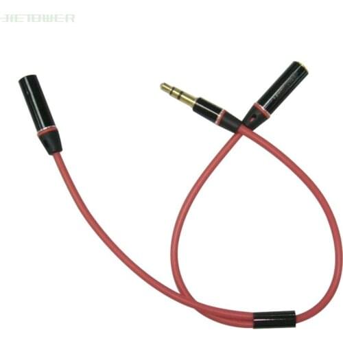 AUX Cable Jack 3.5mm Audio Cable 3.5 mm Jack Stereo Audio Male to 2 Female Headset Splitter Cable Adapter Dropshipping 50PCS