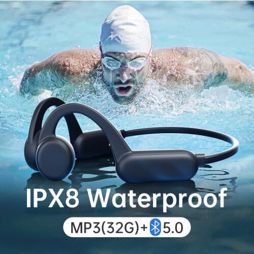 For Xiaomi Sony Wireless Earphone Bone Conduction Bluetooth Swimming IPX8 Waterproof Headphone With 8G RAM Mp3 Music Microphone