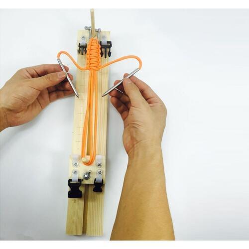 Bracelet Solid Wood Jig Knot Braided Parachute Cord Knitting Weaving Tools Wristband Braiding Device