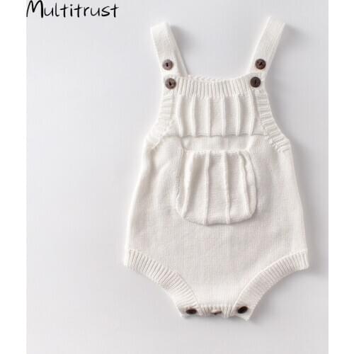 2020 Spring Autumn models Baby Girls Boys baby infants knitted woolen jumpsuits fart romper Sleeveless Playsuits