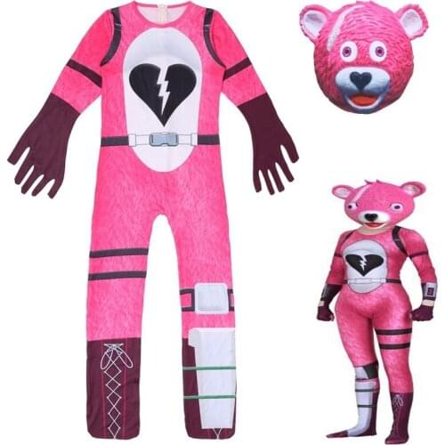 Kids Carnival Cosplay Bodysuit Halloween Game Cuddle Team Leader Cosplay Boys Girls Costume Rose Team Leader Cosplay Clothing