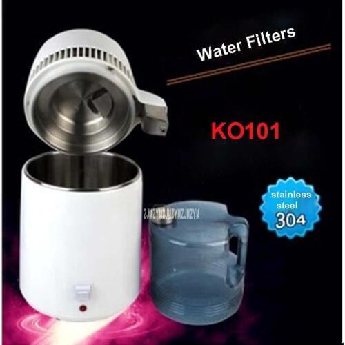 KO101 110 V / 220 V Distiller Distillation Filter Machine Water Purifier Clean Equipment 4L Volume 304 stainless steel Material