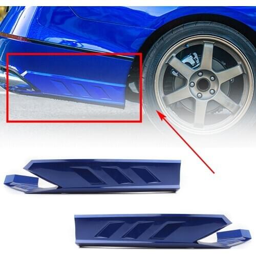 For Honda Accord X 2018 2019 4pcs Blue Car Rear Bumper Both Side Lip Molding Trims ABS Plastic
