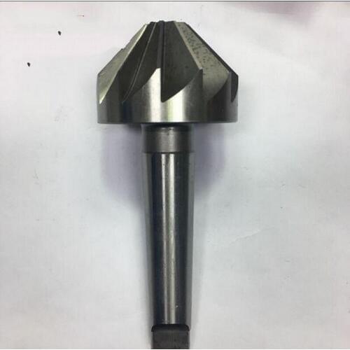 Free shipping of 1PC HSS6542 made taper shank multi-edged HSS chamfer cutter 90 degree 80/100mm for steel metal plate drilling