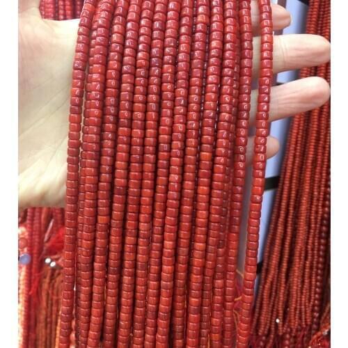 Artificial coral Beadeds Column shape isolation loose beads For jewelry making DIY bracelet necklace semi-finished accessorie