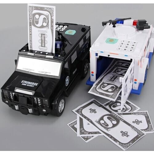 Banknote Car Auto-rolling Money Password Fingerprint Piggy Bank Child Boy Piggy Box Creative Piggy Bank