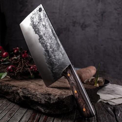 Handemade Forged Knife Chop Bone Stainless Manganese Steel Kitchen Knives Chef Chopping Bones Kitchen Tools in Restaurant