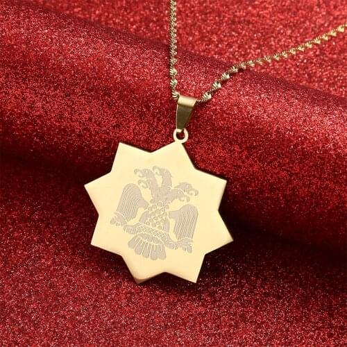 Kurdistan Pendant Necklaces Women Gifts Silver Color Gold Color Kurdish Eagle Jewelry