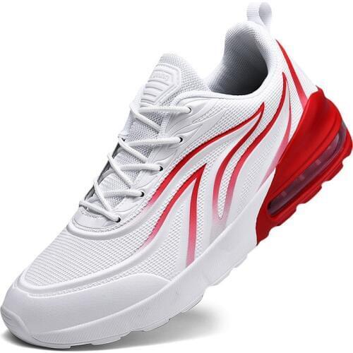 2019 New Mens Sneakers Fashion Design Flame Air Cushion Casual Shoes Mesh Breathable Non-slip Running Sneakers Size 39-46