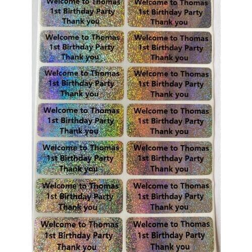 Customized Personal Name Number Sticker Waterproof Label for Transportation Scrapbook School Stationery