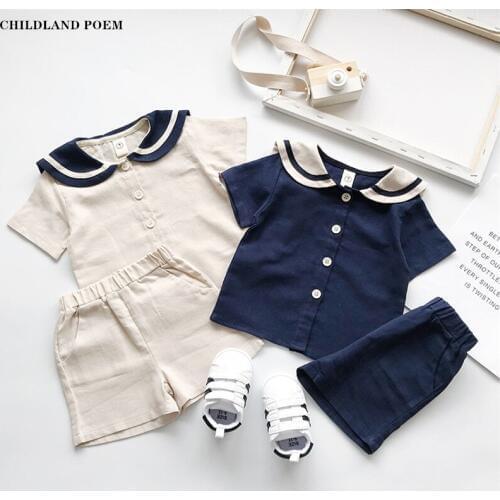 Baby Girl Clothes Summer Baby Kids Clothing Set For Boy Outfits Baby Toddler Boys Clothes Set Sailor Baby Costumes Girl Outfit