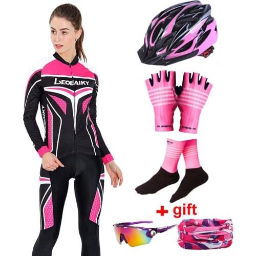 Autumn Spring Long Sleeve Women Cycling Clothing Mtb Pro Team Jersey Bike Riding Suit Breathable Bicycle Dress Ladies SportsWear