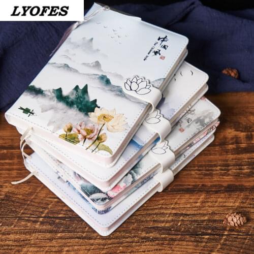 Retro Chinese Style PU Leather Notebook Diary Planner Vintage Flying Crane Magnetic Buckle Note Book Stationery School Supplies