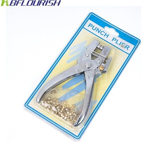 2 in 1 eyelet plier for jewelry Canvas Clothes Leather Setting Rivets crimpping Pliers Tool punch plier paper hole punch