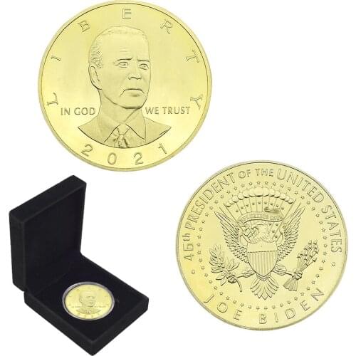 US Presidents Biden Silver Plated Commermorative Coin US Challenge Gold Coin Souvenir Coin Collectible for Gifts