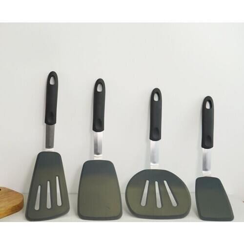 Silicone Kitchen Tools Suit Egg Fish Frying Pan Scoop Fried Shovel Spatula Cooking Utensils