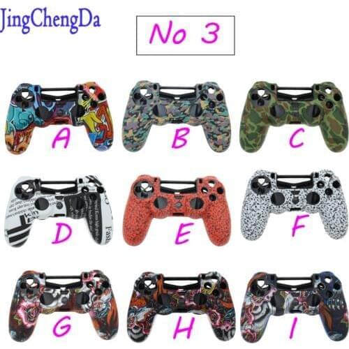 JCD 29Colors Silicone Camo Protective Skin Case For Sony Dualshock 4 PS4 DS4 Pro Slim Controller Grips Caps
