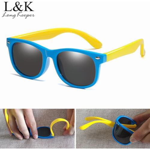 LongKeeper Children Polarized Sunglasses TR90 Baby Classic Fashion Eyewear Kids Sun glasses boys girls sunglasses UV400 Oculos