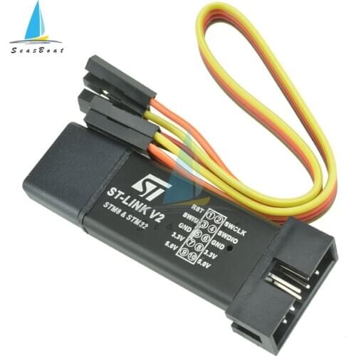 ST-LINK V2 Stlink V2 Mini STM8 STM32 Simulator Download Programmer Programming With Cover DuPont Cable