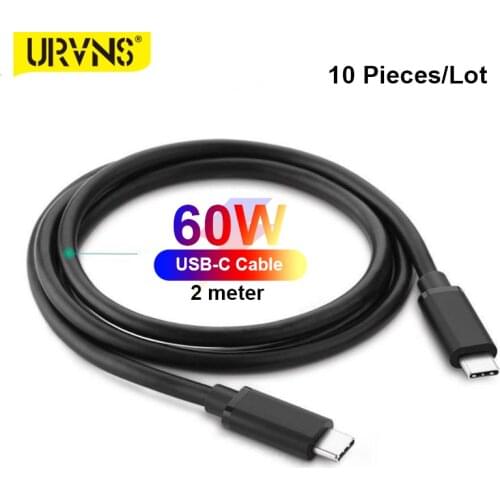URVNS Wholesale 10PCS/Lot USB C to USB C Cable (6.6ft 60W), PD Type C Charging Cable for MacBook Pro, iPad Pro, Galaxy S20
