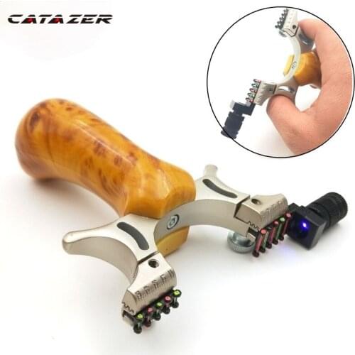 Outdoor Special for Hunting Shooting Bow ABS Rubber Band Slingshot High Precision Flat Leather Slingshot Fast Bow