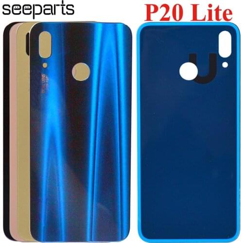 For Huawei Nova 3e P20 Lite Back Battery Cover Rear Door Housing Case Glass Panel Replacement For Huawei P20 Lite Battery Cover