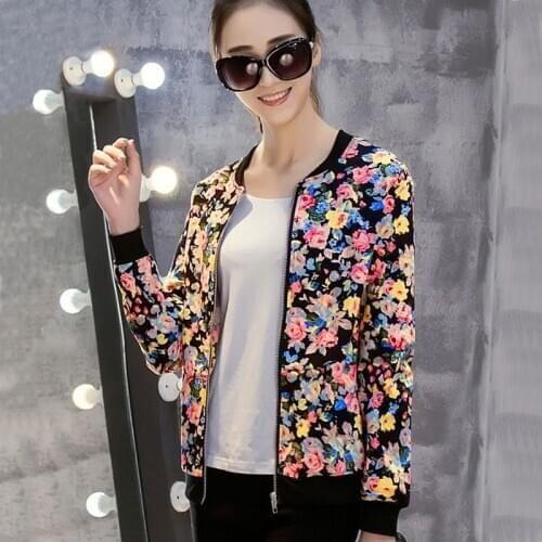 Print Cotton Jackets Women Coats Casual Plus Size Clothing Black White Tops Chaquetas Mujer Jaqueta Feminina Casacos Sweat Femme