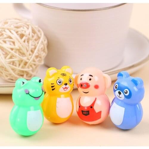 1pc Baby Rattles Tumbler Doll Baby Toys Sweet Bell sounds Roly-poly Learning Education Toys Gifts Baby Bell Baby Toys