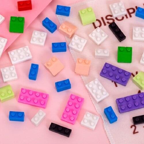 1pack New Color Cartoon Rubber Erasers Building Block Style Kids Writing Drawing Eraser Stationery Office School Supplies