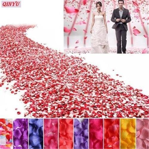 1000pcs Wedding Petals Silk Rose Petals Colorful Artificial Flower for wedding decoration party rose petal 6zSH012