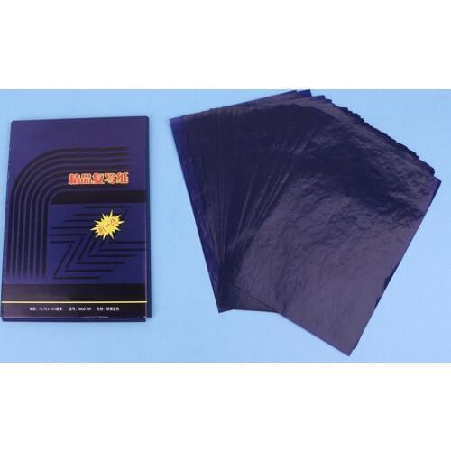 50 Sheets 16K Dark Blue Double Sided Carbon Copier Stencil Transfer Paper School Office Stationery Supplies C26